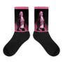 Goya pink & Black collectible Man foot socks by Neoclassical Pop Art online designer brand store
