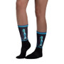 For sale online unique Goya  Blue & Black foot cool Man socks by Neoclassical Pop Art  online designer brand store 
