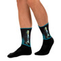 On sale trendy Goya Blue & Black Art portrait  foot socks by Neoclassical Pop Art online designer brand store 