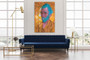 Van Gogh Pop Art self Portrait Green Pink on Canvas  by Neoclassical Pop Art