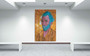 Van Gogh Pop Art self Portrait Green Pink on Canvas  by Neoclassical Pop Art