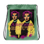 Marilyn Monroe American Beauty Blue Green Purple light blue Neoclassical Pop Art Drawstring bag  