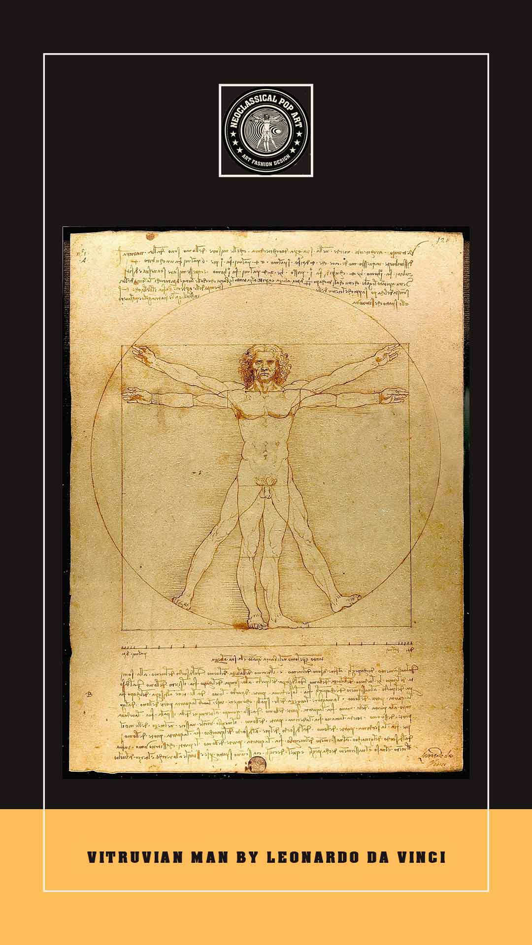 Leonardo da Vinci Vitruvian Man Drawing 