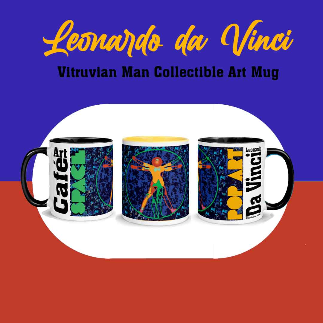 da vinci vitruvian man space coffee mug 