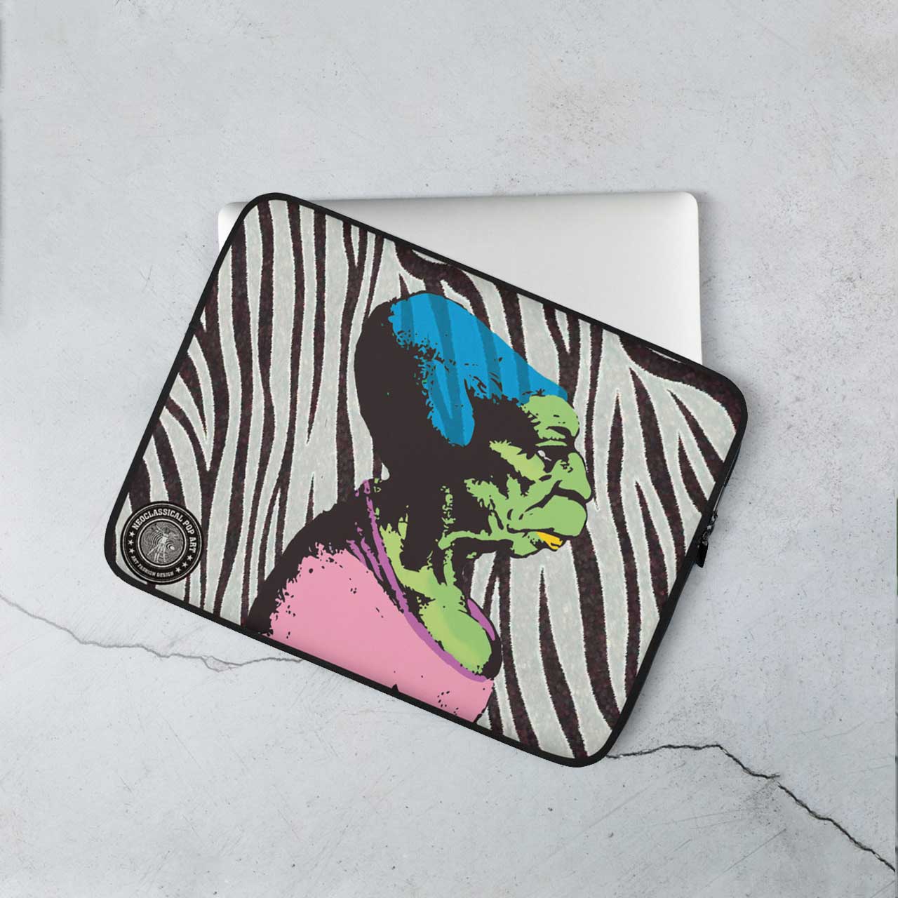 On Sale da Vinci Caricature Zebra Laptop Sleeve