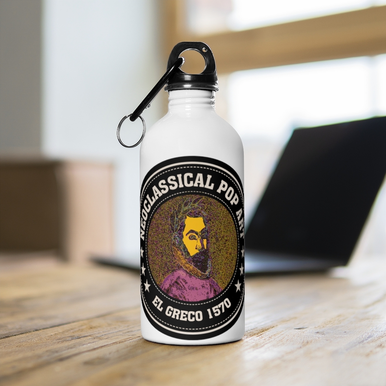 El Greci stainless steel water bottle