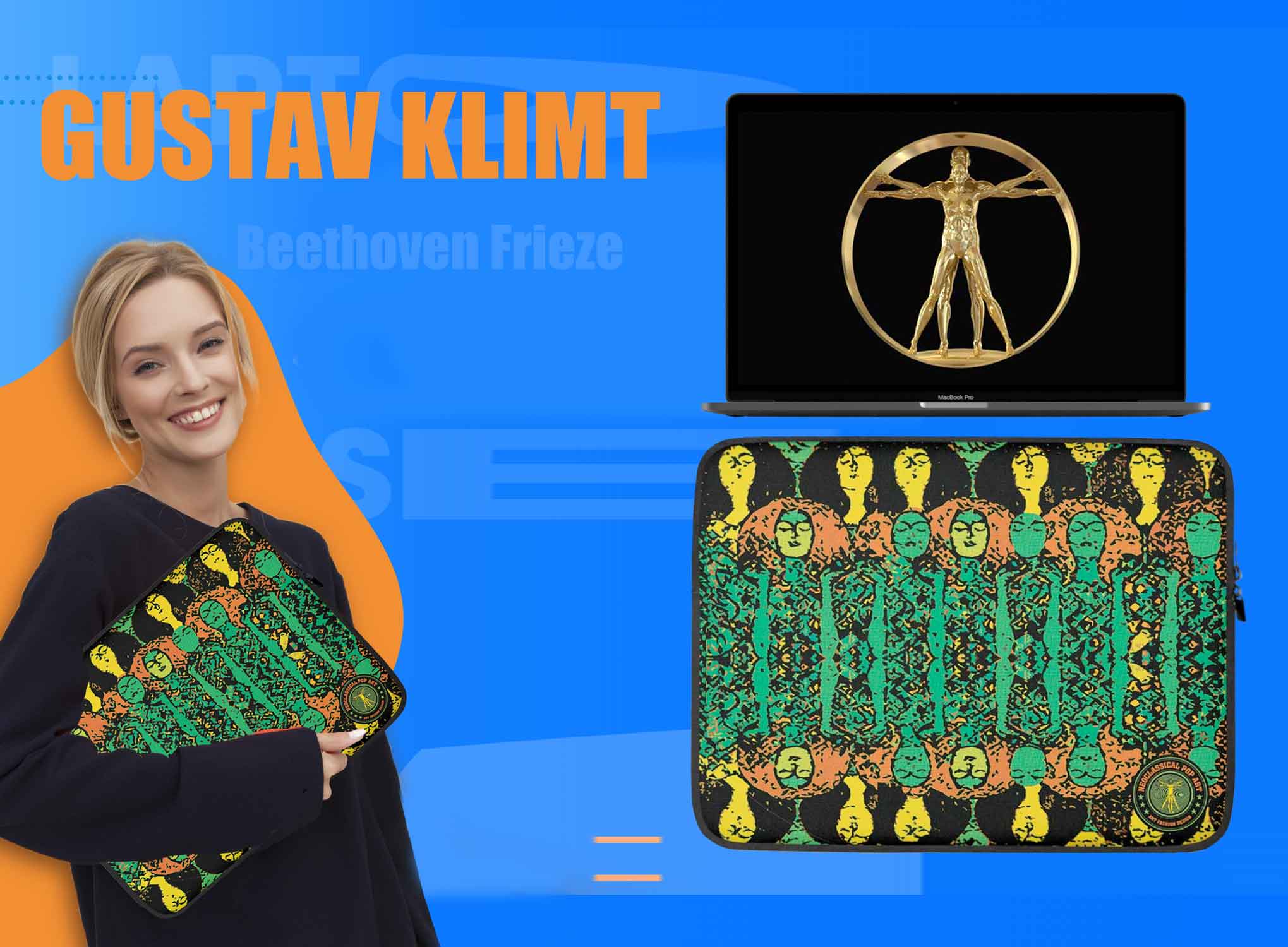 Gustav Klimt computer bag 