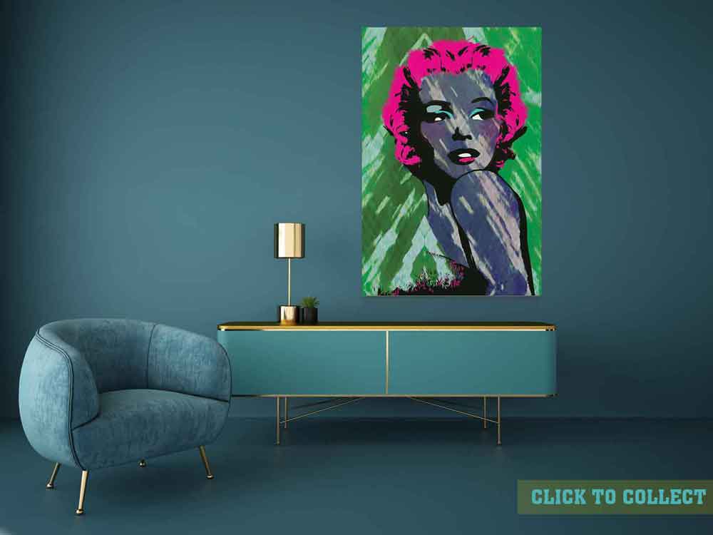 Marylin Monroe Oil on Canvas Portrait 