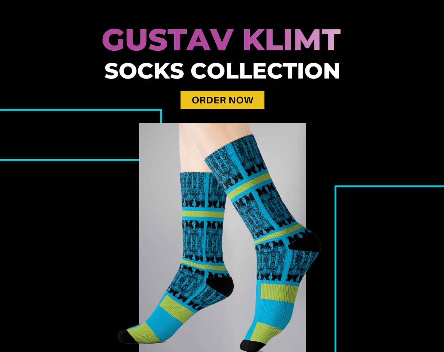 blue gustav klimt socks 