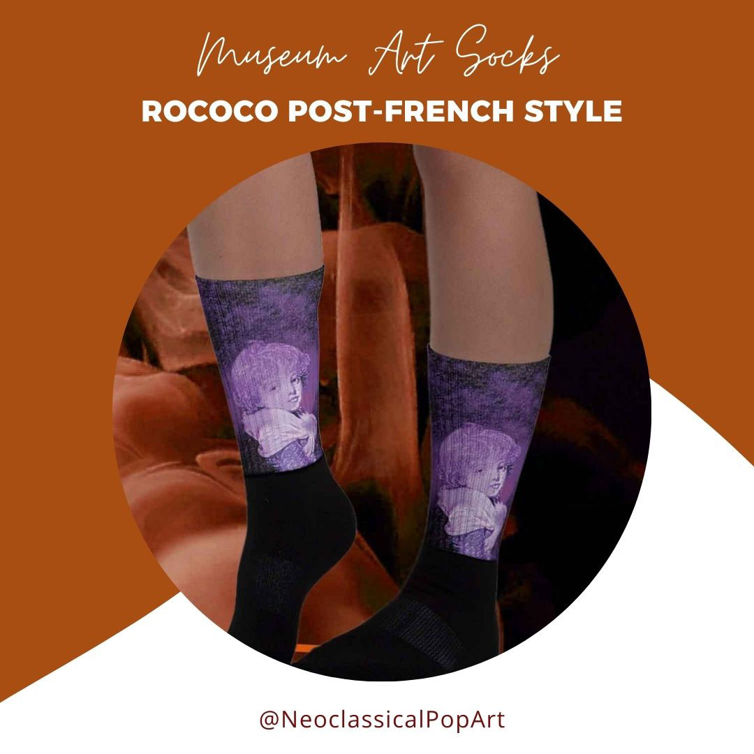 gruez Purple portrait socks 