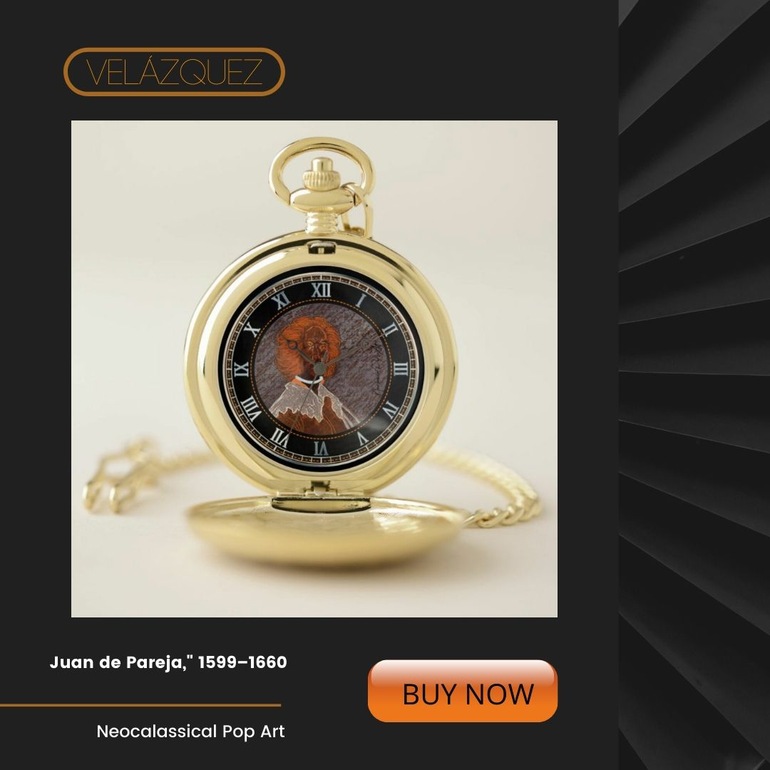 Velazquez  Black is not a color Pocket Watch Gold