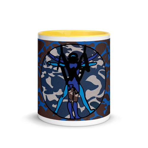 Da Vinci | "Vitruvian Man, Perfectly Pop" Vitruvian Blue Pop Mug