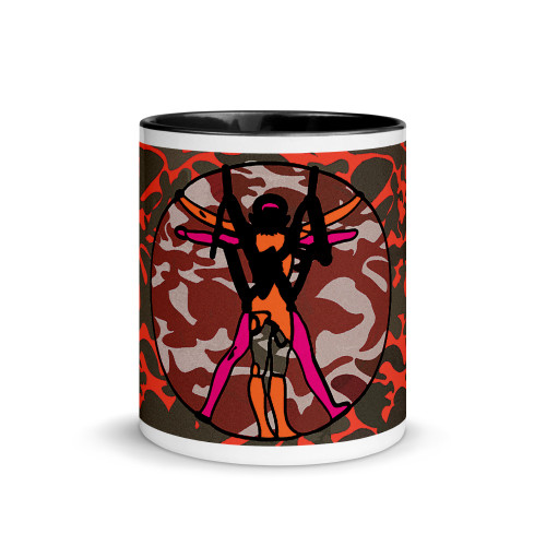 Da Vinci | "Vitruvian Man, Perfectly Pop" Vitruvian Orange Pop Mug