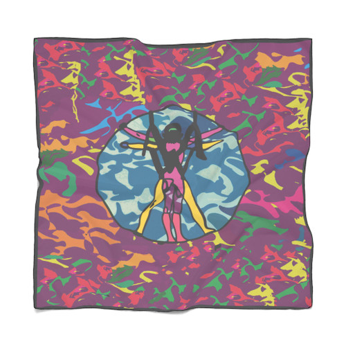 Da Vinci | "Vitruvian Man in Orbit, Cosmic Proportions" Poly Scarf
