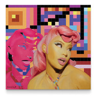 Nicki Minaj Pixel Art Pop Portrait Oil on Canvas by Neoclassical Pop Art