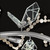 Volare 100156-6 close-up showing crystal butterfly details in Patinated Silver