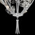 Volare 100157-6 close-up showing finial and crystal butterfly details in Patinated Silver