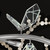 Volare 100160-6 close-up showing crystal butterfly details in Patinated Silver
