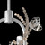 Volare 100160-6 close-up showing crystal butterfly details in Patinated Silver