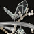 Volare 100161-6 close-up showing crystal butterfly details in Patinated Silver