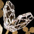 Volare 100162-7 close-up showing crystal butterfly details in Burnished Gold