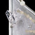 Volare 100162-6 close-up showing crystal butterfly details in Patinated Silver