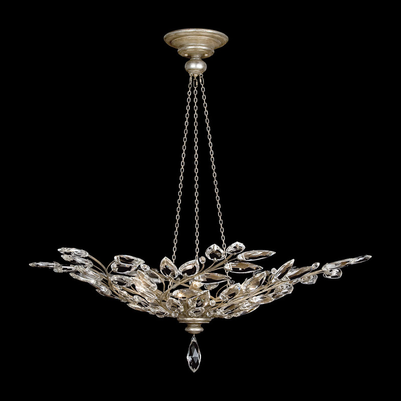 Crystal Laurel 47"W Round Pendant 753740
