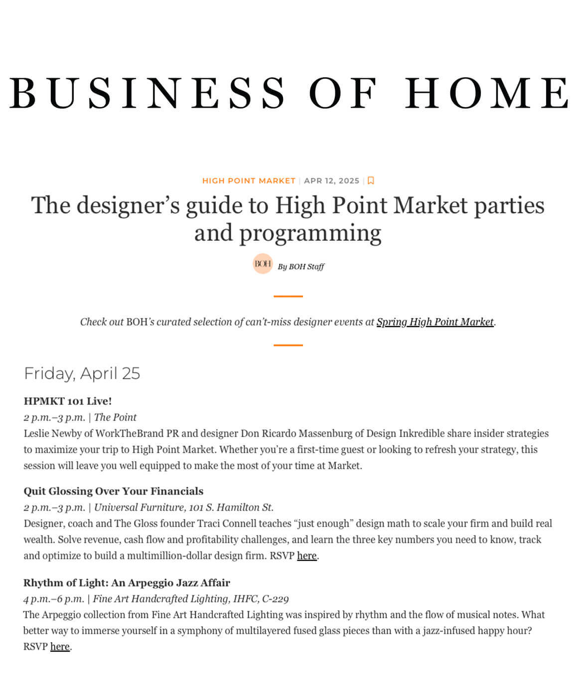 Business of Home - Designer's Guide image