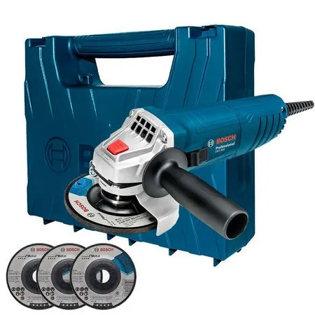 Amoladora Angular 4-1/2" 850 W 11000 Rpm + 3 Discos GWS 850 Bosch 0601.377.5ED