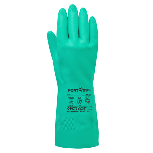Guante Químico Nitrosafe Verde Portwest A810