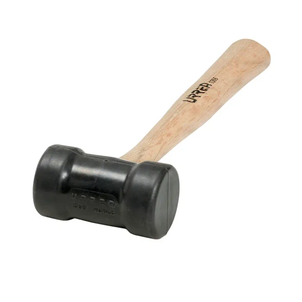 Mazo con Cabeza de Hule Negro 14" 16 Oz C/Mango Madera Urrea 1367