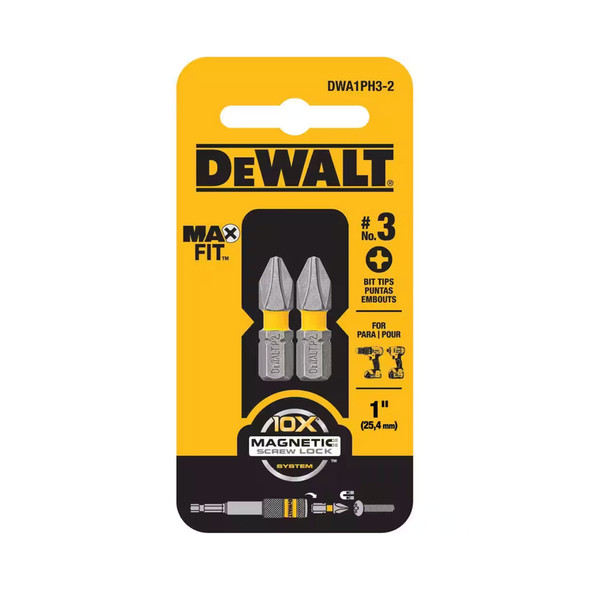 Punta Maxfit Phillips 3 (PH3) 25mm Blister 2 Und Dewalt DWA1PH3-2