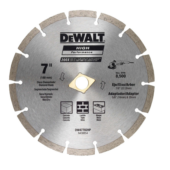 Disco Diamantado 7" Segmentado Dewalt DW47702HP
