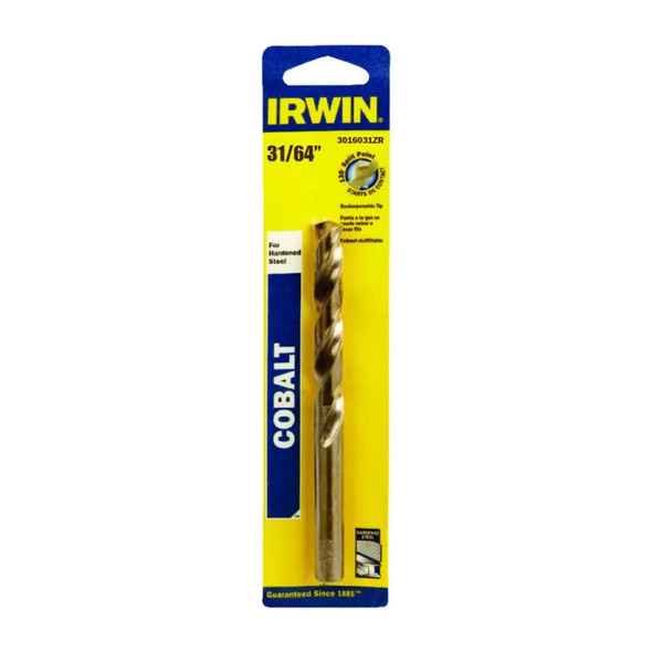 Broca HSS Metal 31/64" Irwin 3016131ZR