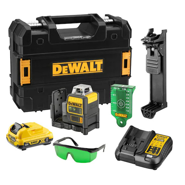 NIVEL LÁSER VERDE 2X360 PRECISION 0.3MM/M 15MT Dewalt DCE0811D1G-QW