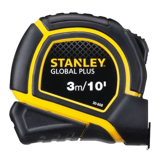 Cinta Métrica Global Plus 3m/10' Largo x 1/2 pulg. Ancho Stanley 30-608