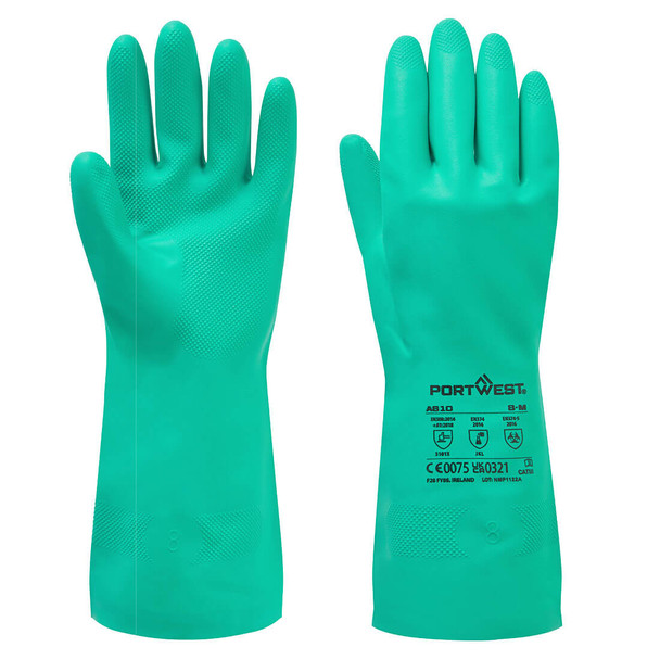Guante Químico Nitrosafe Verde Portwest A810