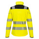 CHAQUETA DE INVIERNO P/MUJER SOFTSHELL DE ALTA VISIBILIDAD PW3 3 CAPAS TRANSPIRABLE IMPERMEABLE Y CORTA-VIENTO AMARILLO C/NEGRO