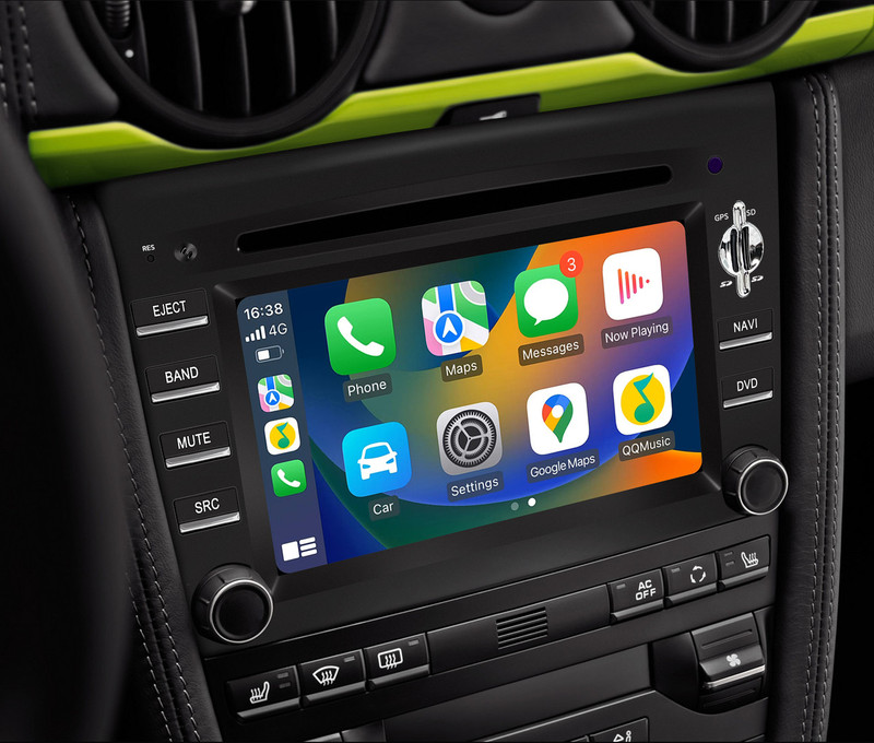 Carscreen Radio Wireless Apple CarPlay & Android Auto Head Unit for Porsche Boxster 987/911 997 (2005-2012) | 6.2 inch Touch screen, Android 13, Retains OEM Controls, Plug & Play Installation ,Stereo Display GPS Navigation Best Autoparts Replacement