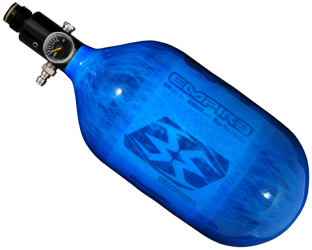 Empire Mega Lite 68/4500 Compressed Air Paintball Tank Translucent Blue