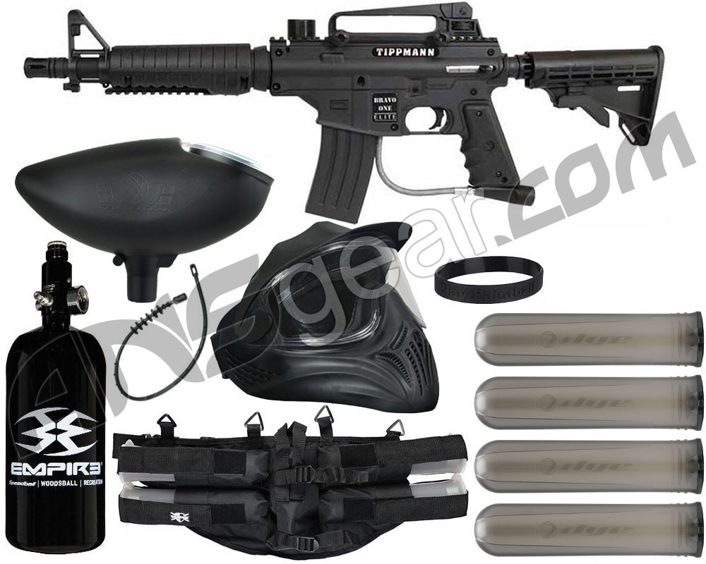 Tippmann Bravo One Elite Tactical Legendary Paintball Gun Package Kit