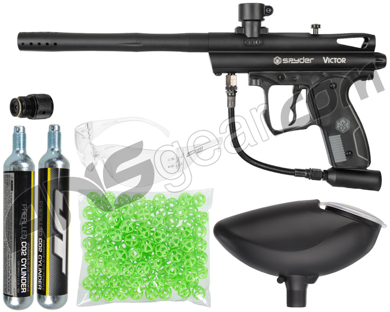 Spyder Victor Paintball Marker Gun Diamond Black, Semi-Auto 