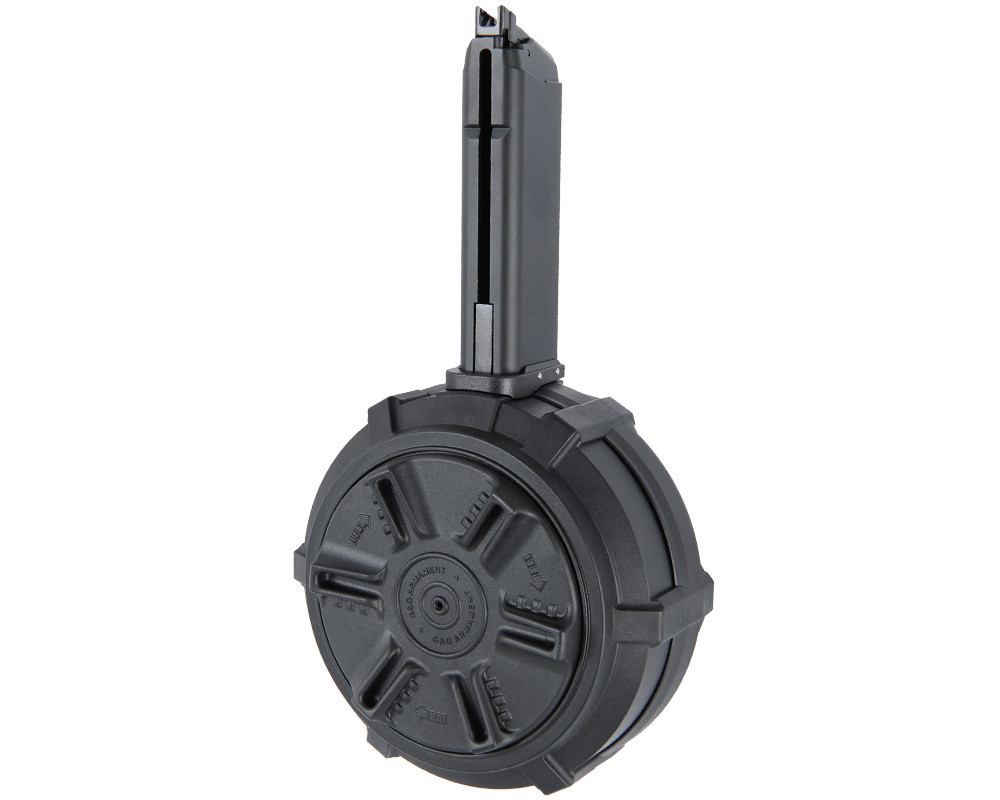 G&G Armament SMC 9 300 Round Gas Drum Magazine - Black (G-08-197)
