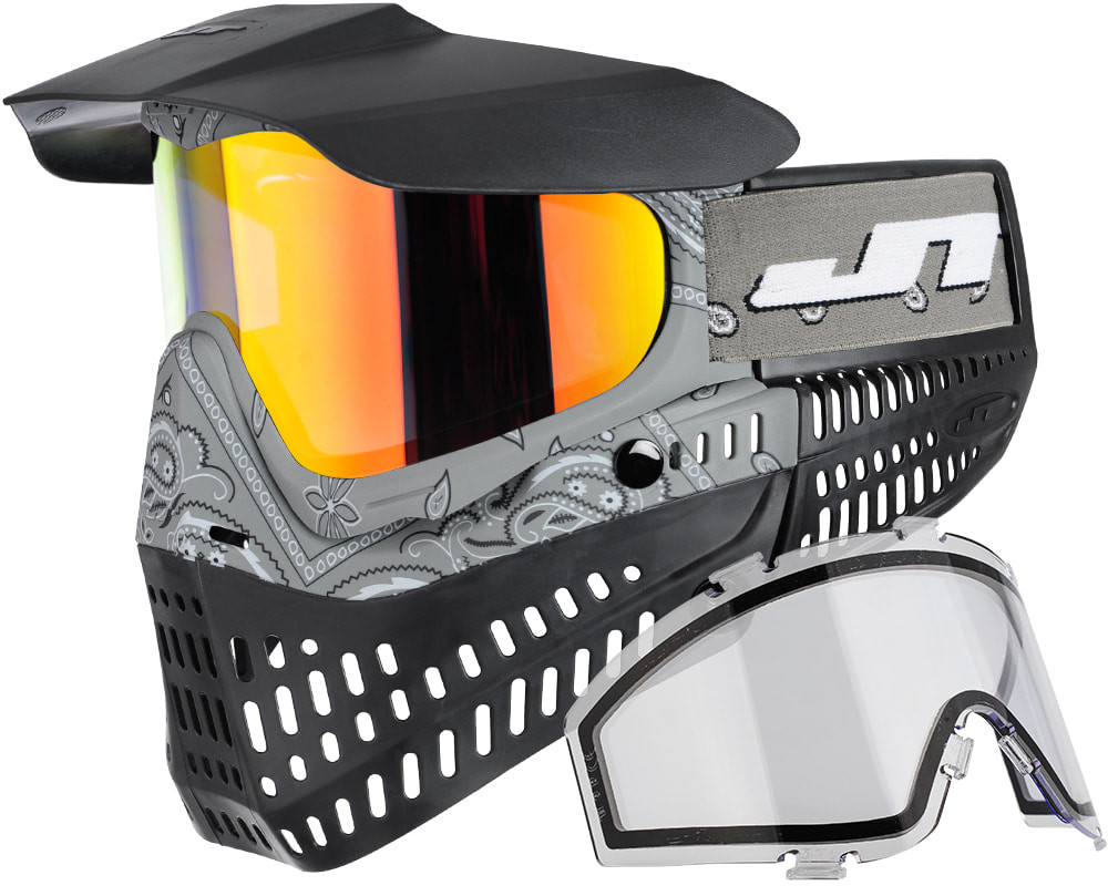 JT PROFLEX PAINTBALL MASK LE - ZEBRA W/ SMOKE & CLEAR LENS – Elite Sports Alternative Sports Outlet