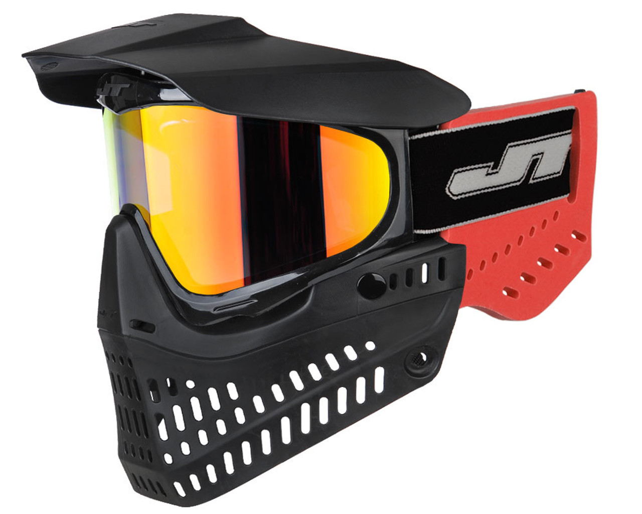 JT ProFlex (Old School) Paintball Mask - Black/Red