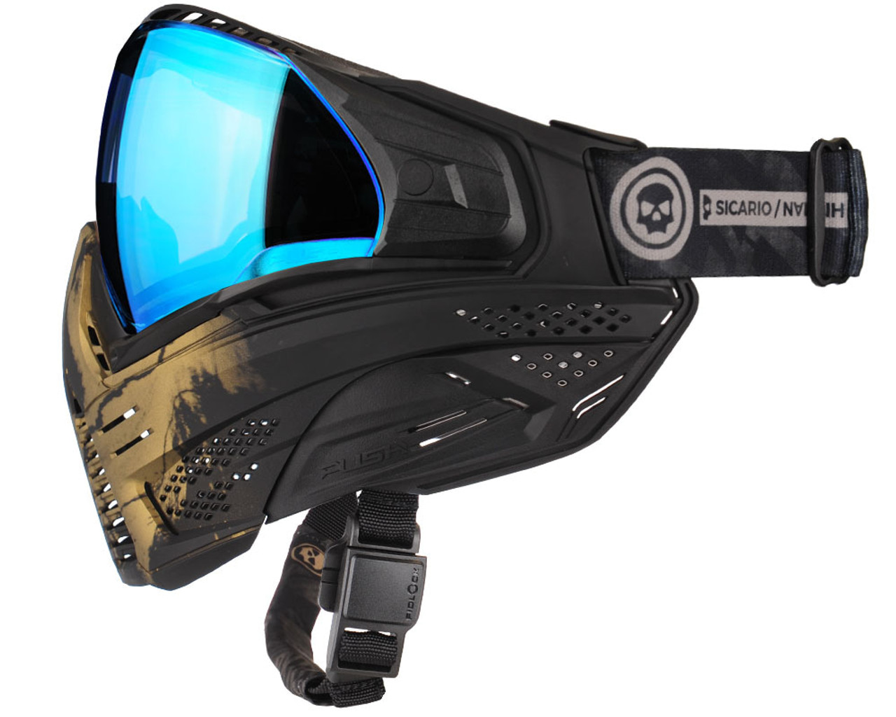 Push Unite Paintball Mask - Infamous Gold Skull