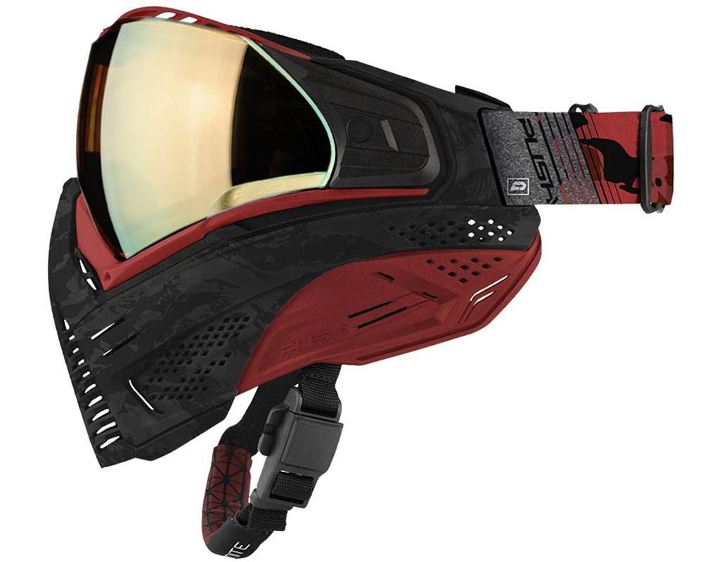Push Unite Paintball Mask - Black/Red Camo
