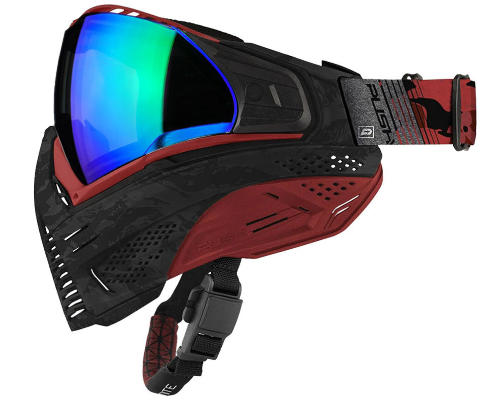 Push Unite Paintball Mask - Black/Red Camo