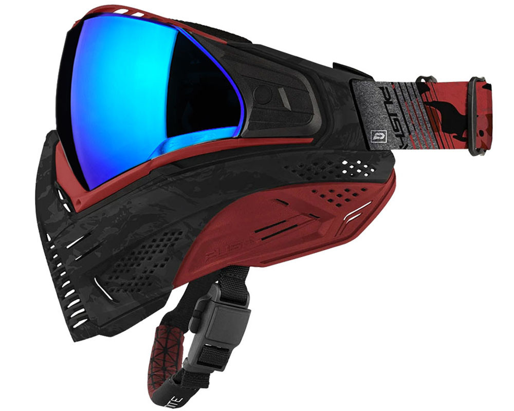 Push Unite Paintball Mask - Black/Red Camo
