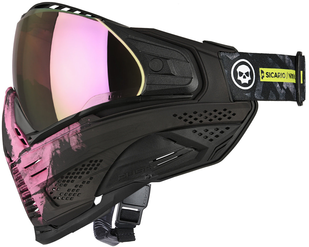 Push Unite XL Paintball Mask - Infamous Pink Skull